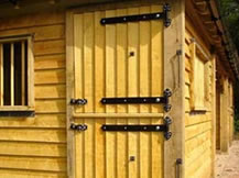 Oak clad joinery door